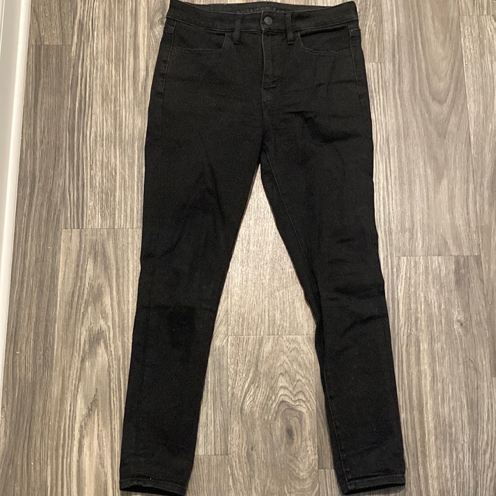 American Eagle Denim Stretch Hi-Rise Black Jegging